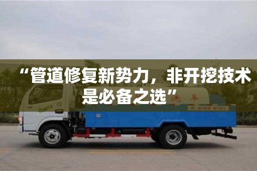 北京“管道修復(fù)新勢力，非開挖技術(shù)是必備之選”
