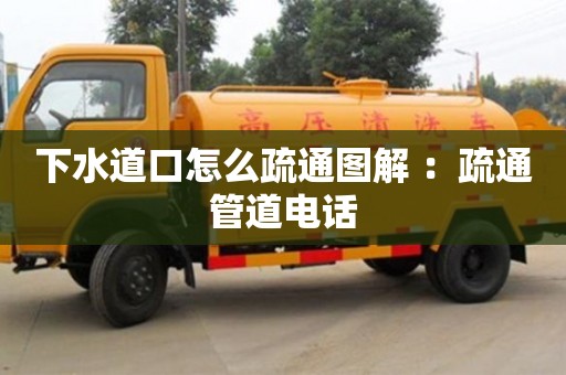 下水道口怎么疏通圖解 ：疏通管道電話