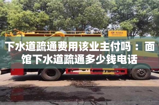 北京下水道疏通費用該業主付嗎 ：面館下水道疏通多少錢電話