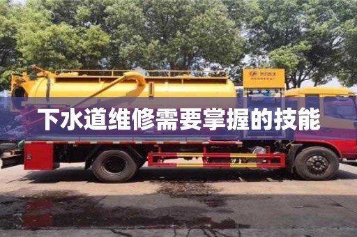 上海下水道維修需要掌握的技能