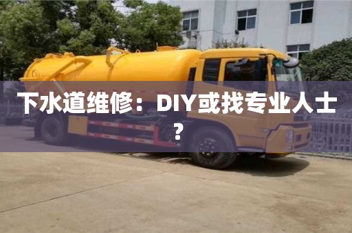 廈門下水道維修：DIY或找專業(yè)人士？