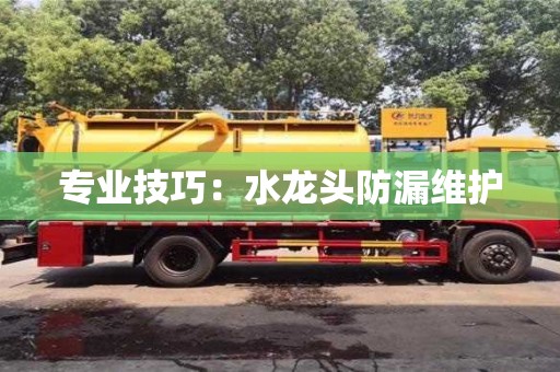 唐山專業技巧：水龍頭防漏維護
