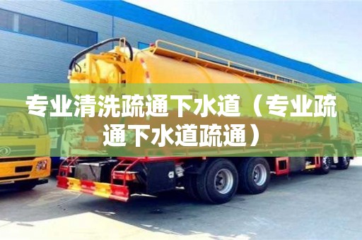 專業清洗疏通下水道（專業疏通下水道疏通）