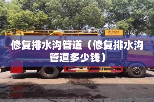 修復排水溝管道（修復排水溝管道多少錢）