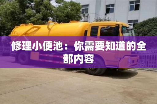 北京修理小便池：你需要知道的全部內容
