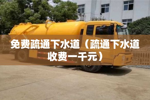 免費(fèi)疏通下水道（疏通下水道收費(fèi)一千元）