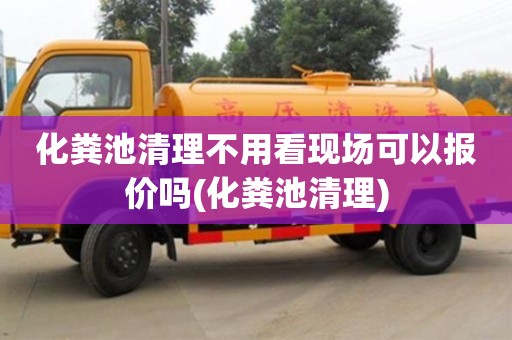 化糞池清理不用看現場可以報價嗎(化糞池清理)