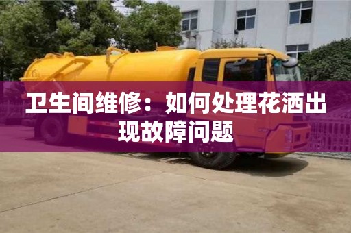 深圳衛生間維修：如何處理花灑出現故障問題