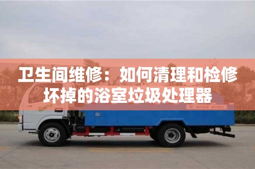 衛生間維修:如何清理和檢修壞掉的浴室垃圾處理器 衛生間維修:如何清理和檢修壞掉的浴室垃圾處理器