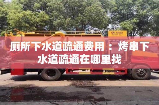 紹興廁所下水道疏通費用 ：烤串下水道疏通在哪里找