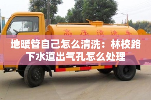 南京地暖管自己怎么清洗：林校路下水道出氣孔怎么處理