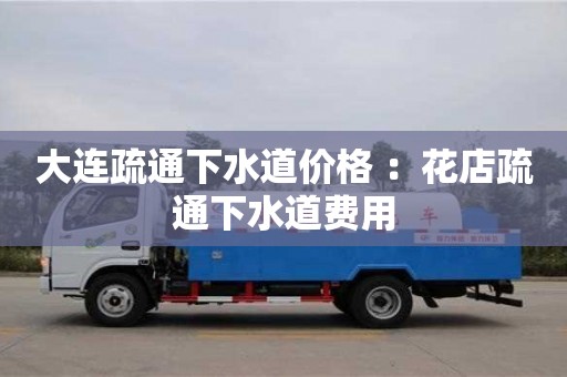 北京大連疏通下水道價(jià)格 ：花店疏通下水道費(fèi)用