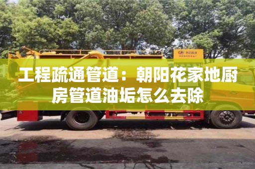 工程疏通管道：朝陽花家地廚房管道油垢怎么去除