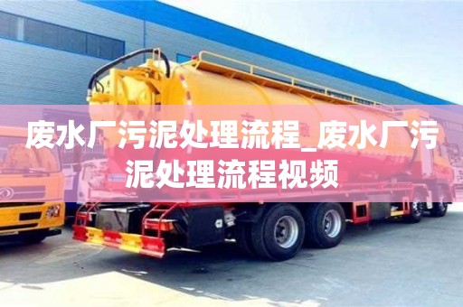 廢水廠污泥處理流程_廢水廠污泥處理流程視頻