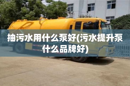 北京抽污水用什么泵好(污水提升泵什么品牌好)