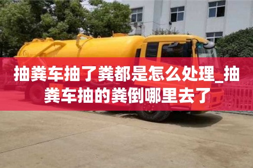 抽糞車抽了糞都是怎么處理_抽糞車抽的糞倒哪里去了
