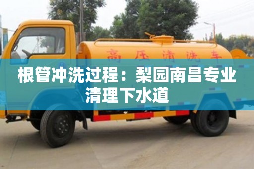北京根管沖洗過程：梨園南昌專業清理下水道