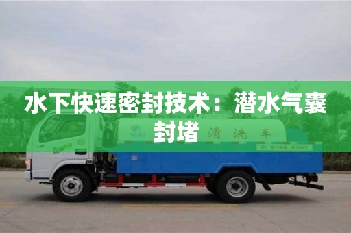 南京水下快速密封技術：潛水氣囊封堵