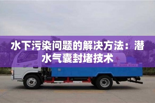 貴陽水下污染問題的解決方法：潛水氣囊封堵技術(shù)