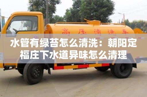 唐山水管有綠苔怎么清洗：朝陽定福莊下水道異味怎么清理