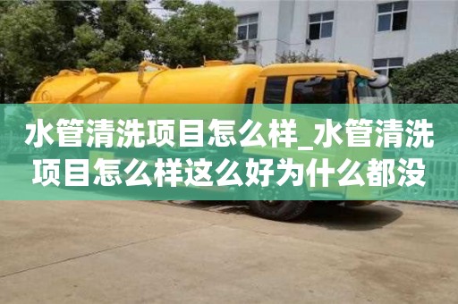水管清洗項目怎么樣_水管清洗項目怎么樣這么好為什么都沒人做