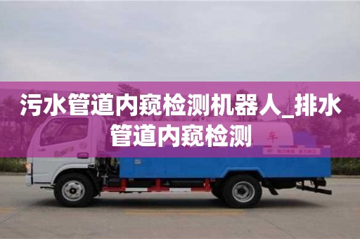 深圳污水管道內窺檢測機器人_排水管道內窺檢測
