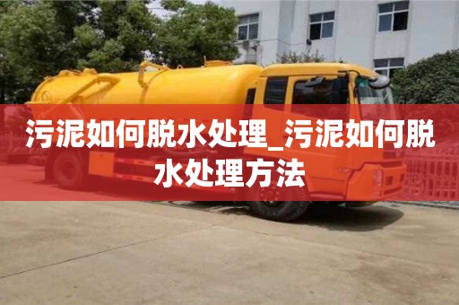 唐山污泥如何脫水處理_污泥如何脫水處理方法