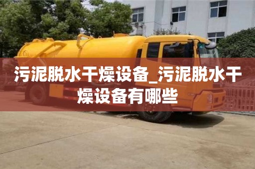 唐山污泥脫水干燥設(shè)備_污泥脫水干燥設(shè)備有哪些