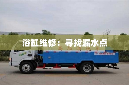 上海浴缸維修：尋找漏水點