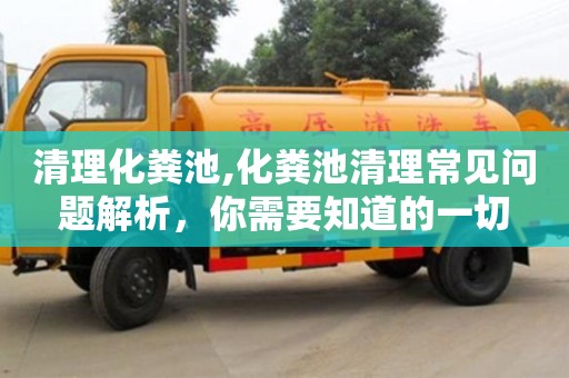 深圳清理化糞池,化糞池清理常見問題解析，你需要知道的一切
