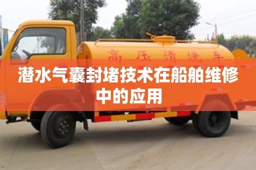 北京潛水氣囊封堵技術在船舶維修中的應用