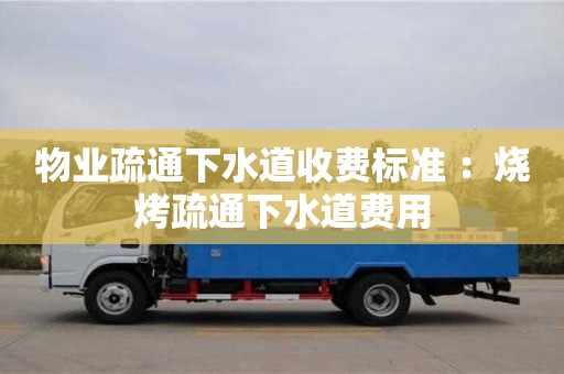 物業疏通下水道收費標準 ：燒烤疏通下水道費用