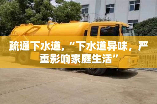 北京疏通下水道,“下水道異味，嚴重影響家庭生活”