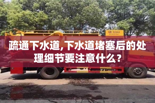北京疏通下水道,下水道堵塞后的處理細節要注意什么？