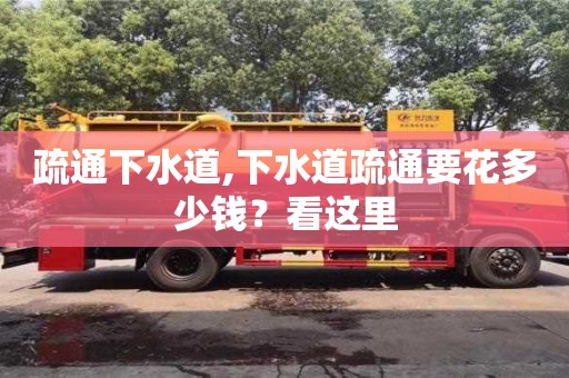 疏通下水道,下水道疏通要花多少錢？看這里