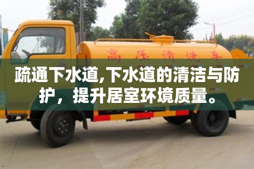 疏通下水道,下水道的清潔與防護，提升居室環境質量。