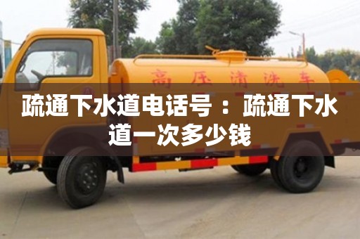 疏通下水道電話號 ：疏通下水道一次多少錢