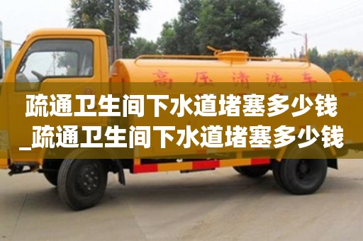 天津疏通衛生間下水道堵塞多少錢_疏通衛生間下水道堵塞多少錢一次