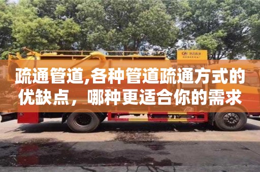 北京疏通管道,各種管道疏通方式的優缺點，哪種更適合你的需求？