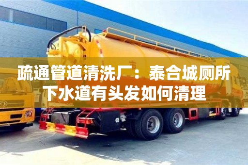 北京疏通管道清洗廠：泰合城廁所下水道有頭發如何清理