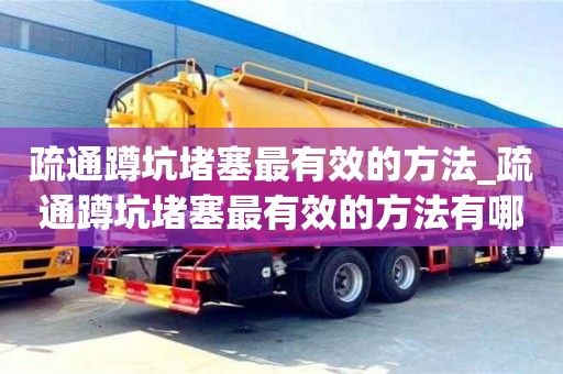 疏通蹲坑堵塞最有效的方法_疏通蹲坑堵塞最有效的方法有哪些