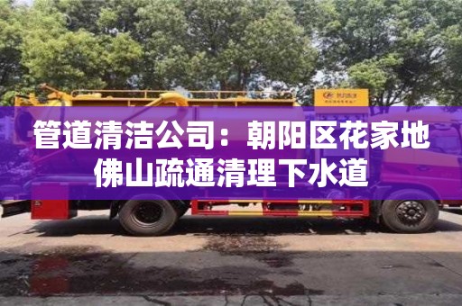 北京管道清潔公司：朝陽區花家地佛山疏通清理下水道