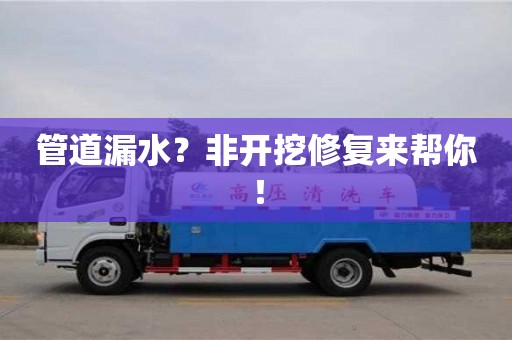 北京管道漏水？非開挖修復(fù)來幫你！