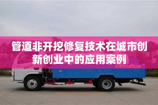 廈門管道非開挖修復技術在城市創新創業中的應用案例