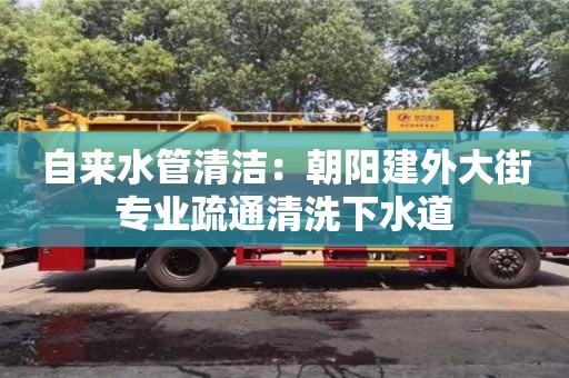 廈門自來水管清潔：朝陽建外大街專業疏通清洗下水道
