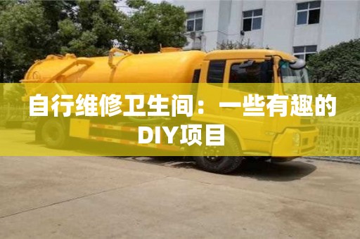 北京自行維修衛(wèi)生間：一些有趣的DIY項目