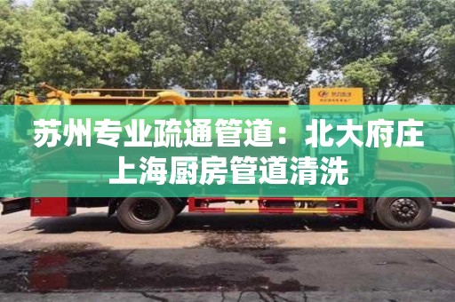 北京蘇州專業疏通管道：北大府莊上海廚房管道清洗