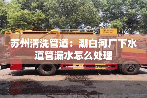 北京蘇州清洗管道：潮白河廠下水道管漏水怎么處理