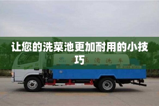 讓您的洗菜池更加耐用的小技巧 讓您的洗菜池更加耐用的小技巧