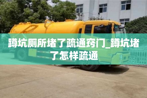 蹲坑廁所堵了疏通竅門_蹲坑堵了怎樣疏通